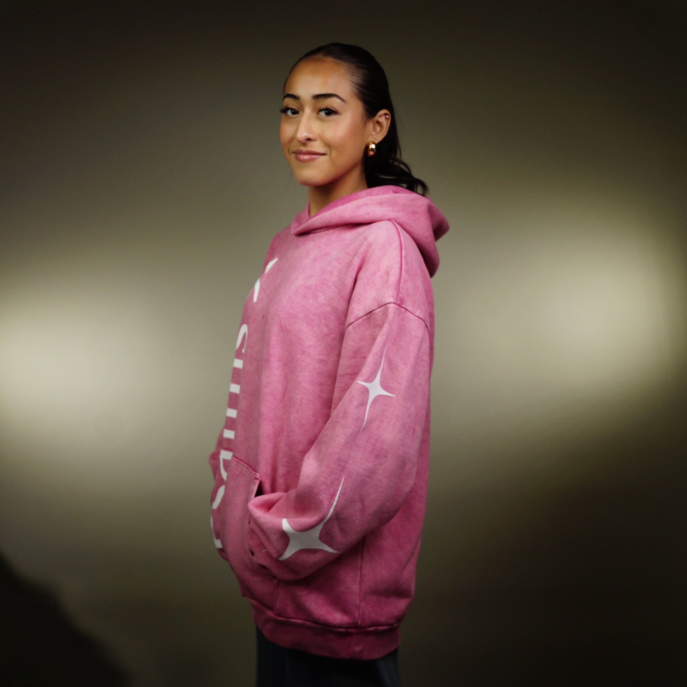 Heavy Psalms 91 Hoodie washed pink