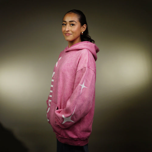 Heavy Psalms 91 Hoodie washed pink